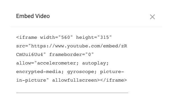 Embed Video on Page
