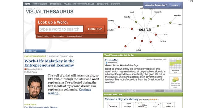 visual thesaurus